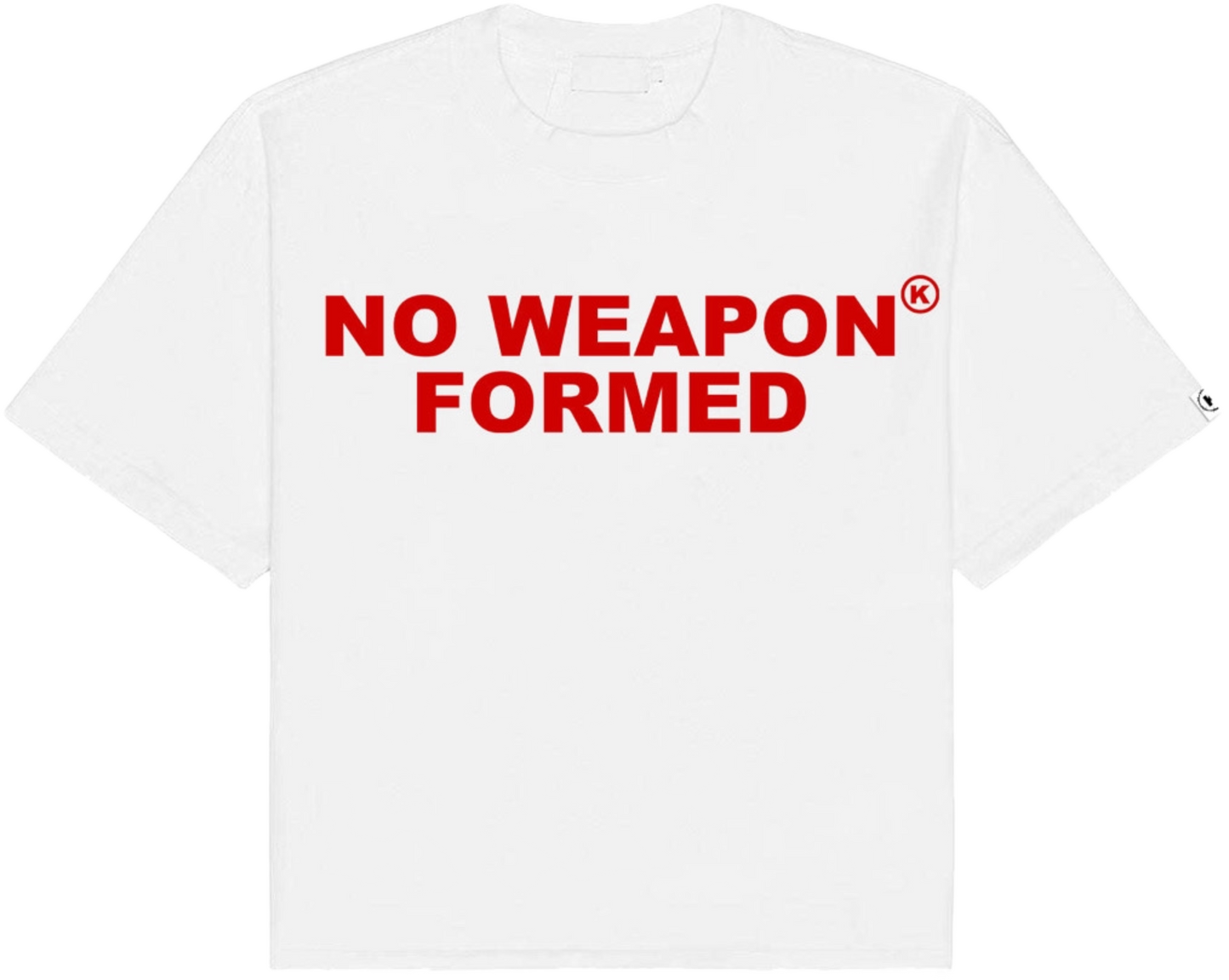 NO WEAPON FORMED OVERSIZED TEE (red)