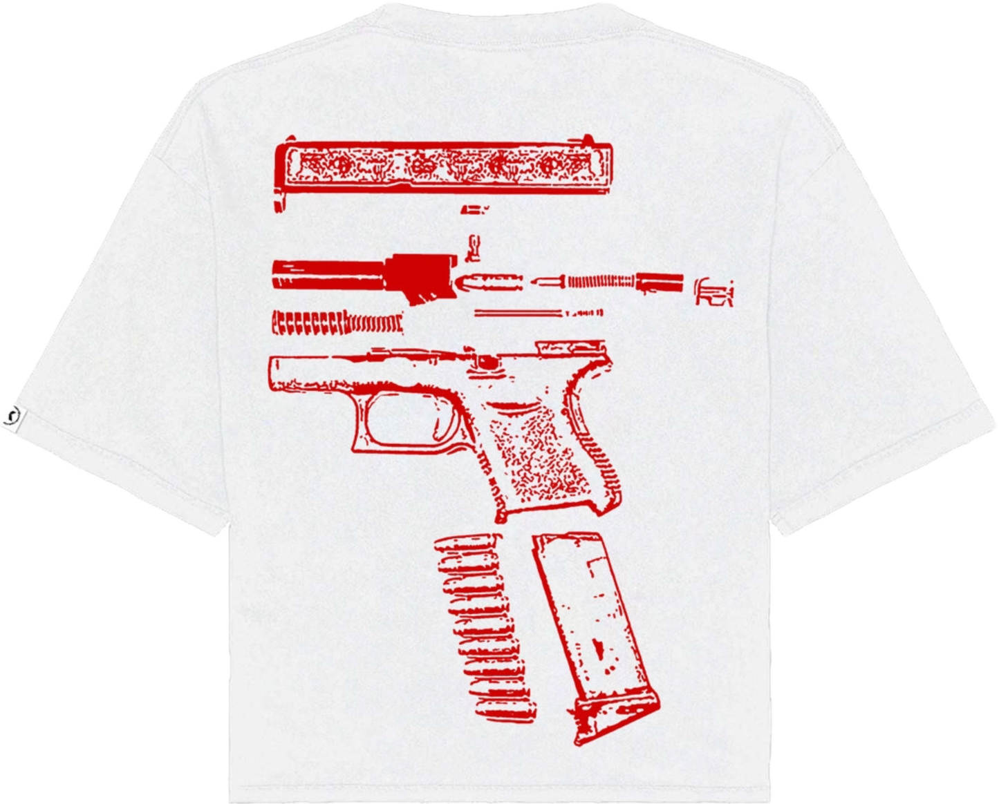 NO WEAPON FORMED OVERSIZED TEE (red)