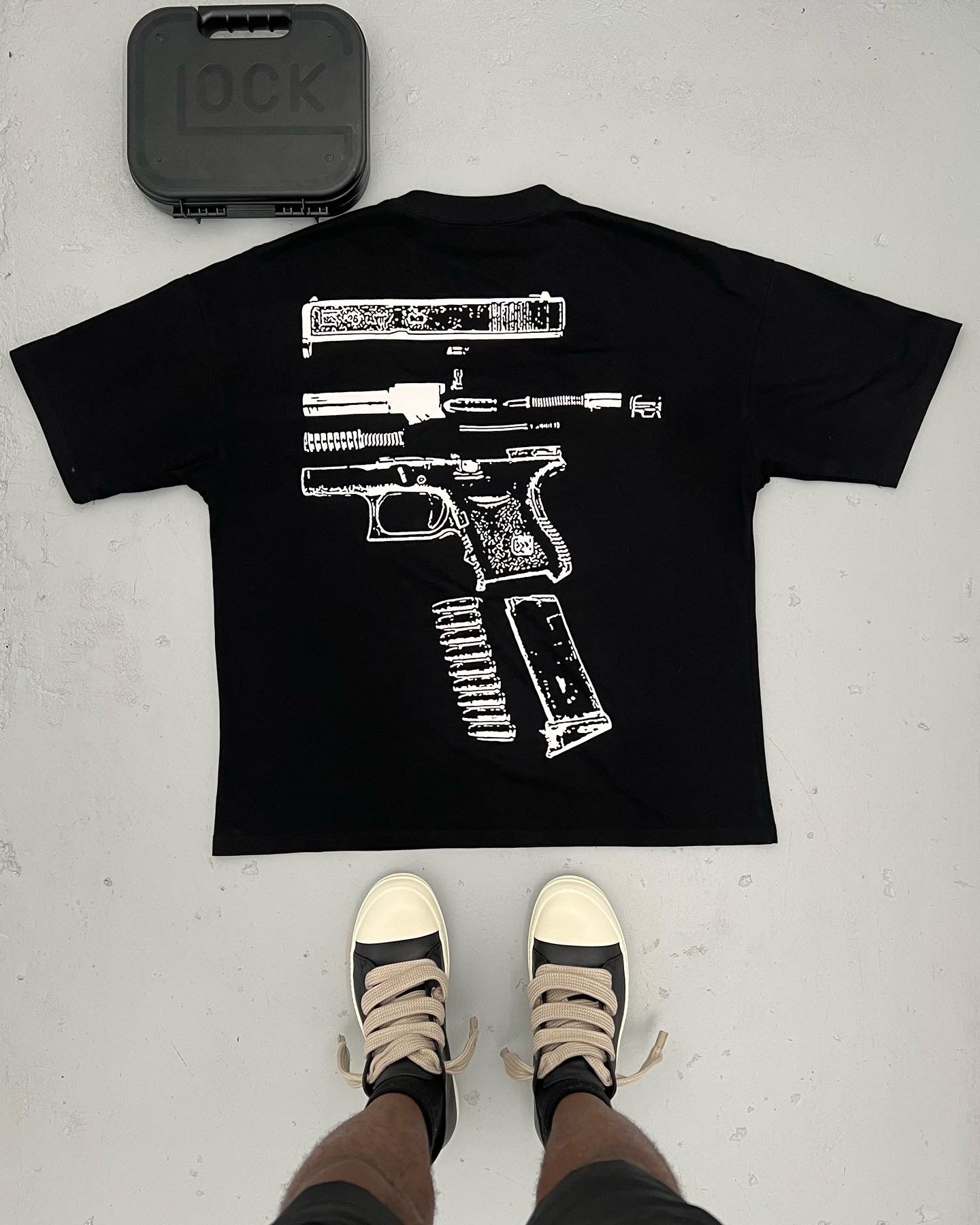 IN GLOCK WE TRUST OVERSIZED TEE (black) – KIXKZGALORE